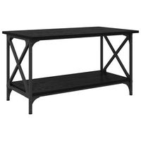 mesa de centro 80x45x455 cm madera - negro