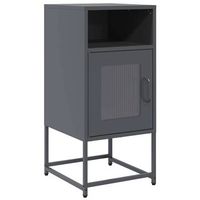 mesita de noche 36x39x78 cm acero laminado en frio - antracita