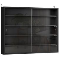 vitrina de pared 80x95x60 cm negro