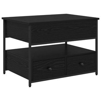 Mesa De Café Roble Negro 70 X 50 X 54.5 Cm Madera De Ingeniería Vidaxl