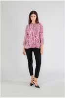 blusa con mangas abullonadas en estampado marroqui paisley azalea m