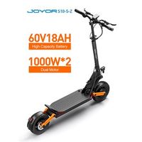patinete electrico joyor s10-s-z de doble motor 1000 w 60 v 18 ah autonomia de 85 km frenos de disco hidraulicos plegable
