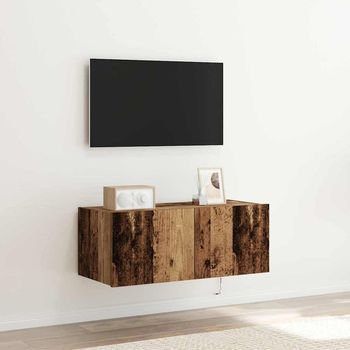 Vidaxl Mueble De Tv Montado En La Pared 80 X 35 X 31 Cm Madera Vieja