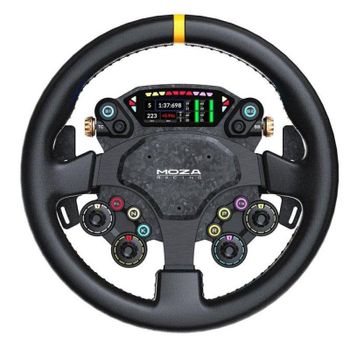 Volante Moza CS Pro 325 mm fibra carbono pantalla RGB PC