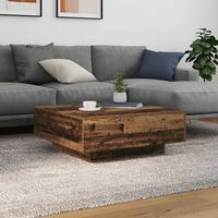 vidaxl madera antigua y azul 80 x 80 x 31 cm madera de ingenieria