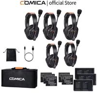 comica seekcom s1 sistema de auriculares inalambricos de 24ghz con cancelacion de ruido aienc 500m auriculares con funcion de conversacion para comunicacion en grupo