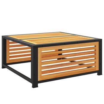 Mesa De Jardín，mesa Para Exteriores，mesa De Patio De Madera Maciza De Acacia 68x68x30 Cm