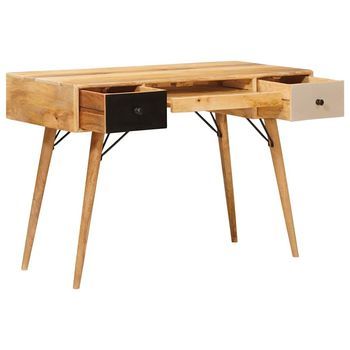 Escritorio De Escritura Con Cajón Marrón 110 X 55 X 76 Cm