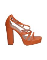 sandalias con tacon polka 125 naranjas 39
