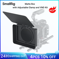 smallrig matte box con abrazadera ajustable y kit vnd con parasol de lente con bandera superior para camaras dslr sin espejo 67-82 mm ajustable -4411