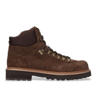 Polo Ralph Lauren para hombre. 812945354002 Botas de montaña Alpine de ante marrón (41), Plano, Cordones, Outdoor