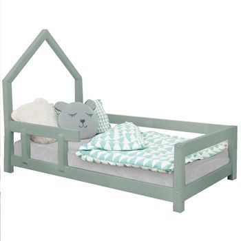 Cama Cabaña Infantil 140 X 200 Verde Salvia 2