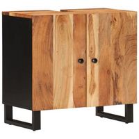 mueble de lavabo madera acacia y madera ingenieria 62x33x58 cm vidaxl