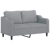 sofa de 2 plazas  sofa de salon  sofa de descanso de tela gris claro 140 cm