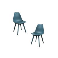 pack 2 sillas kelen suprym de polipropileno 82465039 cm - verde azulado