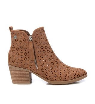 Refresh para mujer. 17278402-CAMEL Botines 172784 marrón (37), 5 a 8cm, Cremallera, Casual