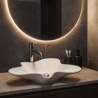 lavabo sobre encimera rea izolda white asymmetric
