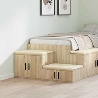 armario 2 uds - mueble de salon - madera de ingenieria - roble sonoma 108x41x40cm