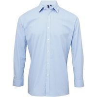 premier camisa manga larga microcheck para hombre