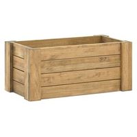 baul pequeno rustico abierto 80x40x35cm en madera maciza de pino estilo industrial
