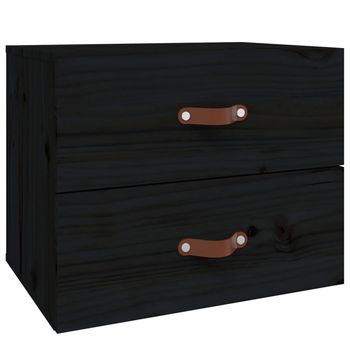 Mesita De Noche 36x50x40 Cm Madera - Negro