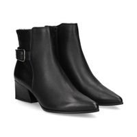 unisa botines con tacon mujer - negro talla 38