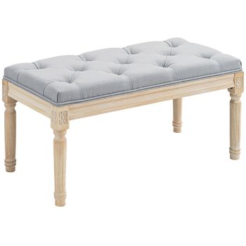 Banco de cama 80x40x43 cm gris claro