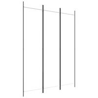 biombo separador de ambientes 3 paneles 150 x 200 cm tela blanca y hierro dec030741
