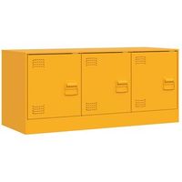 mueble para tv de acero amarillo mostaza 99x39x44 cm vidaxl