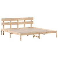 cama matrimonial  cama doble  estructura de cama de madera de pino madera natural cfw27698