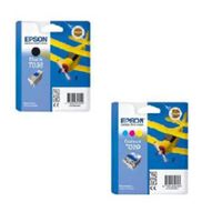 original multipack epson stylus c43 printer ink cartridges 2 pack -c13t03814010