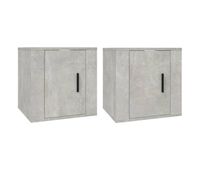 muebles para tv de pared 2 unidades gris hormigon 40x345x40 cm