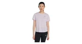 Camiseta de manga corta new balance athletics violet  mujer