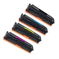 compatible multipack hp laserjet pro cp1525nw printer toner cartridges 4 pack -ce320a