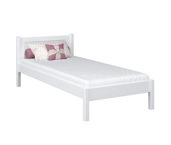 Cama individual de madera n02 blanco