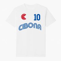 camiseta manga corta drazen petrovic cibona blanca