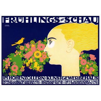 Legendarte - Cartel Publicitario Vintage Fiera Di Primavera - Cuadro Lienzo, Impresión Digital Cm. 50x70