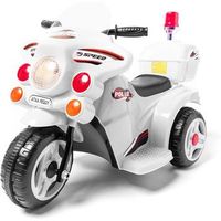 moto de policia ataa peggy 6v blanco - moto electrica infantil de bateria para ninos