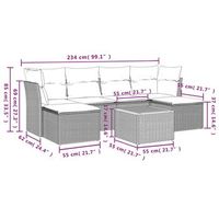 conjunto de sofas de exterior conjunto de 7 piezas con cojines