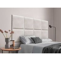 dhome cabecero tapizado compuesto de paneles autoadhesivos intercambiables serie luxury edition cama lujo dormitorio cream 190cm