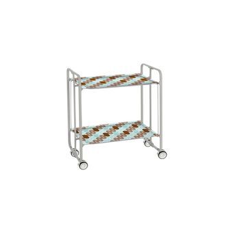 Carrito Auxiliar Plegable Bauhaus Con Ruedas – Armazón Metálico Gris, 2 Niveles, 4 Posiciones Ajustables,,86