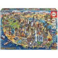 puzzle 500 mapa de nueva york city maps