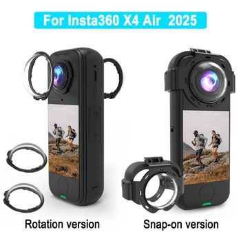PULUZ Protector de Lente de Vidrio Templado Óptico para Cámara Insta360 X4 Air 2025, Montaje Giratorio/Montaje a Presión
