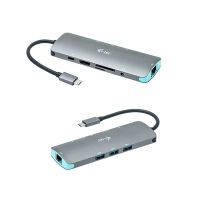 docking station usb-c i-tec nano hdmi 4k 100w ethernet usb 30 sd plata turquesa