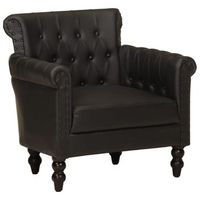 sillon de diseno y moderno en autentica piel de cabra negra dec028651