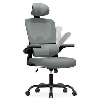 Silla De Oficina Giratoria Con Función De Balanceo Para Oficina En Casa,gris Oscuro, Rattantree