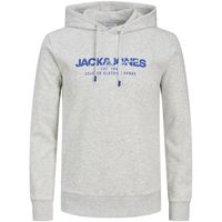 jack  jones jersey 12266287 jjalvis sweat hood ub white melange para hombre