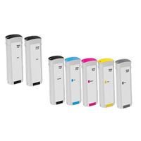compatible multipack hp designjet t2500 emultifunction printer ink cartridges 7 pack -b3p22a