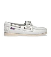 sebago para mujer 7000530 mocasines de piel portland blanco 39 plano cordones casual