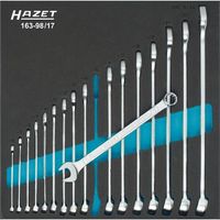 hazet 163-9817 juego de llaves combinadas r perfil de traccion hexagonal doble exterior r 6 r 7 r 8 r 9 r 10 r 11 r 12 r 13 r 14 r 15 r 16 r 17 r 18 r 19 r 21 r 22 r 24 r numero de herramientas 17